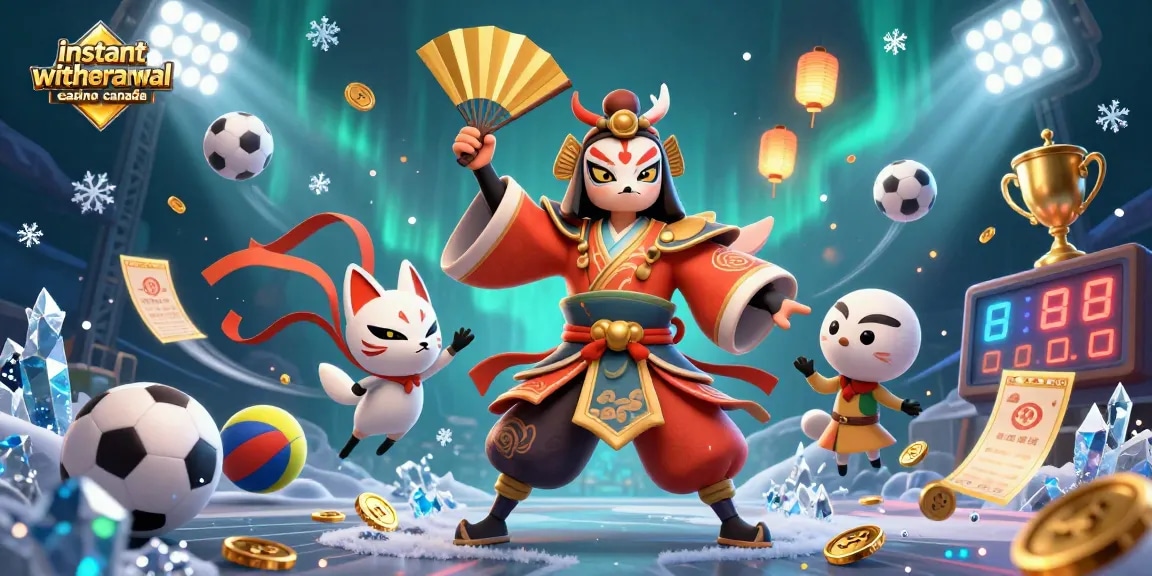 Bet at an instant withdrawal casino Canada for fast payouts and thrilling gameplay in dynamic 3D illustration.
