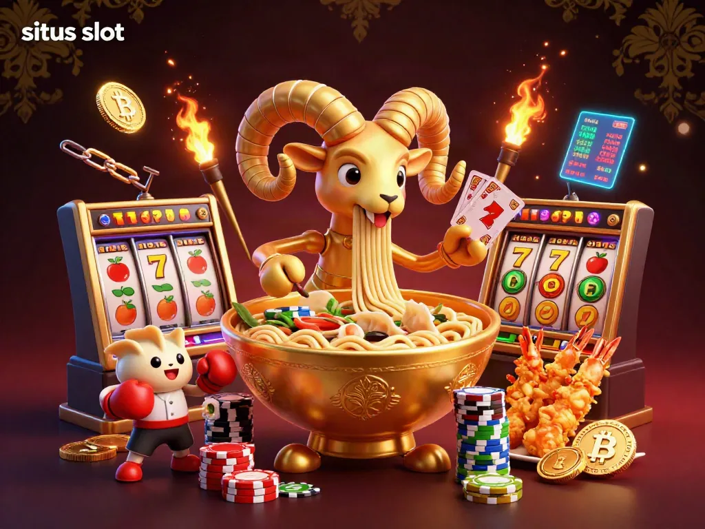 Experience thrilling slots at situs slot with vibrant characters and dynamic action in a casino-themed scene.