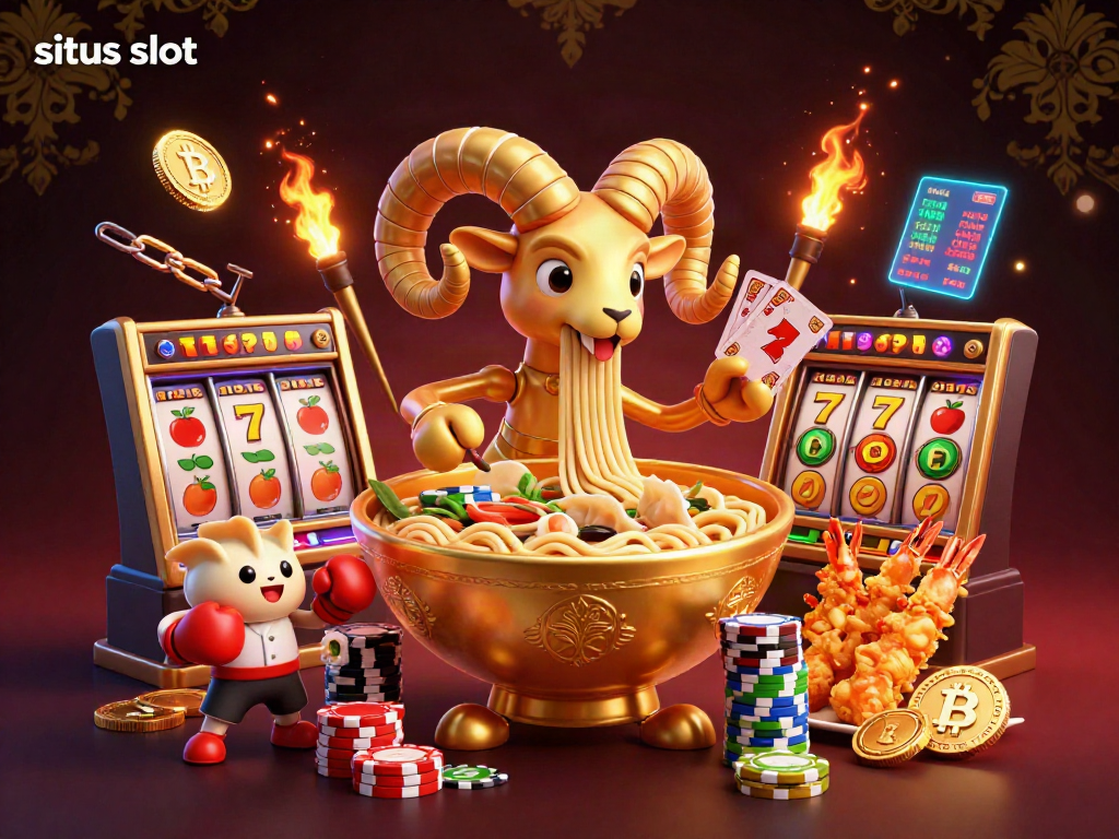 Experience thrilling slots at situs slot with vibrant characters and dynamic action in a casino-themed scene.